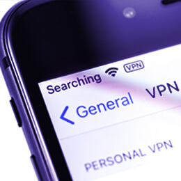 Person connecting to VPN with their phone
